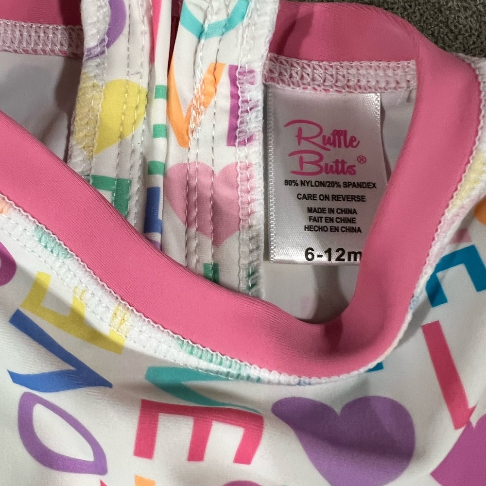 NWOT Ruffle Butts Swim 6-12m - Picture 2 of 2